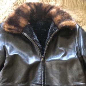 Reversible Leather/Faux fur coat